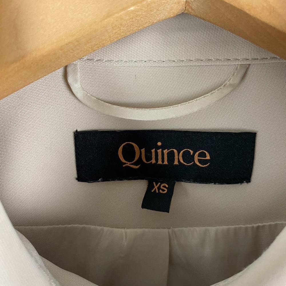 Quince Womens stretch Crepe Set Cropped Jacket XS wide leg pants 2 - Picture 3 of 16